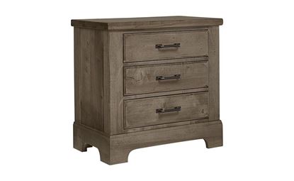 Cool Rustic Nightstand (24-172) in a Stone Grey finish