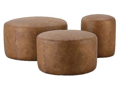 Cleo 17" Leather Ottoman - Q120-L-005 from Rowe furniture